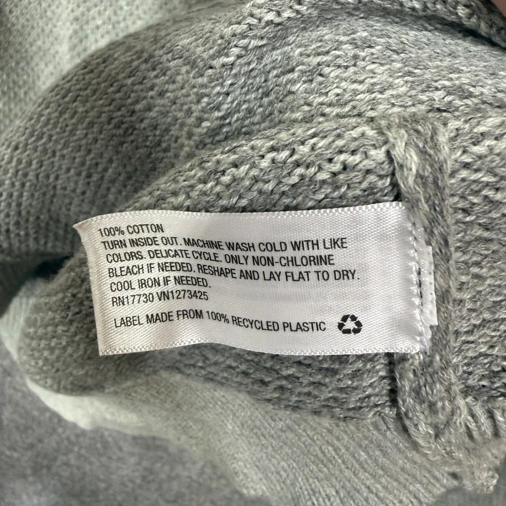 Goodfellow & Co Sweater Mens XL Gray 100% Cotton Textured Quarter Zip NWT